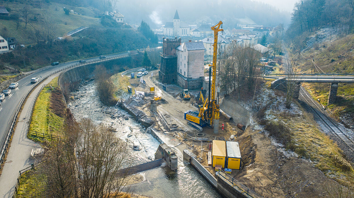 Bauarbeiten_Wasserkraftwerk Hammer_Kelag