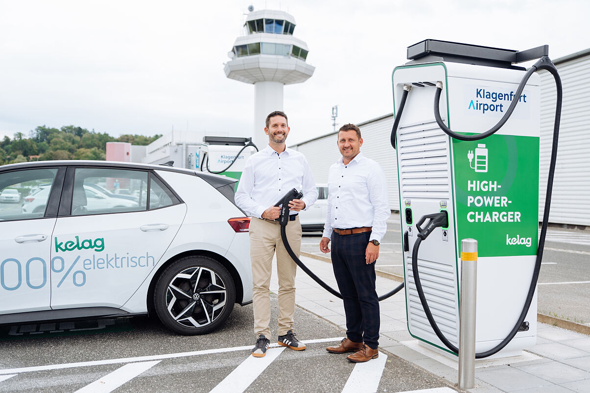 Kelag-E-Ladestationen am Flughafen Klagenfurt