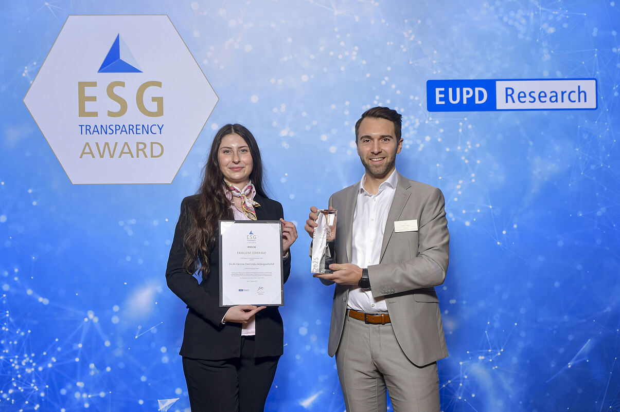 Kelag erhält ESG Transparency Award 2025 als Leading Excellence Unternehmen